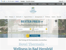 Tablet Screenshot of hotelthermalis.de